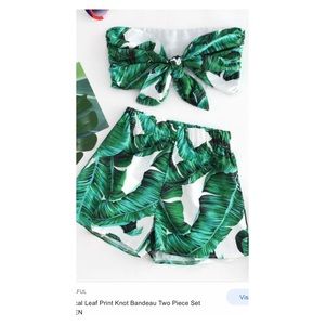 ZAFUL 2 piece bandeau tropical set